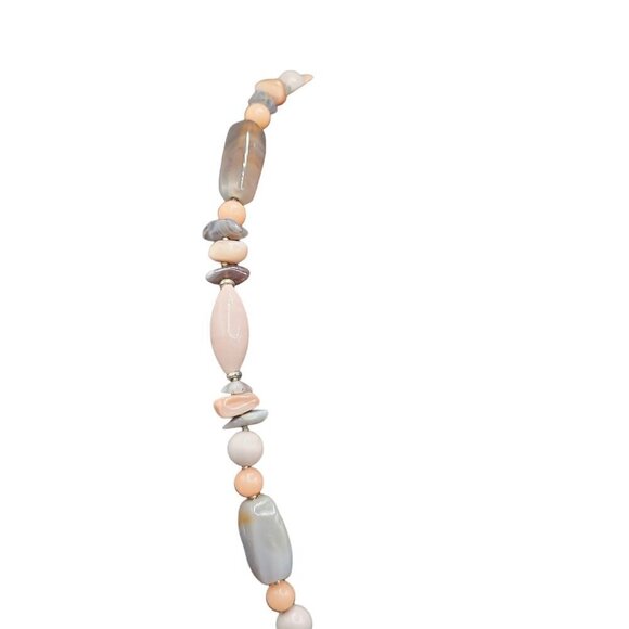 Miriam Haskell Large Chunky Statement Pendant Necklace Semi-Precious Stones 28" - Picture 14 of 16